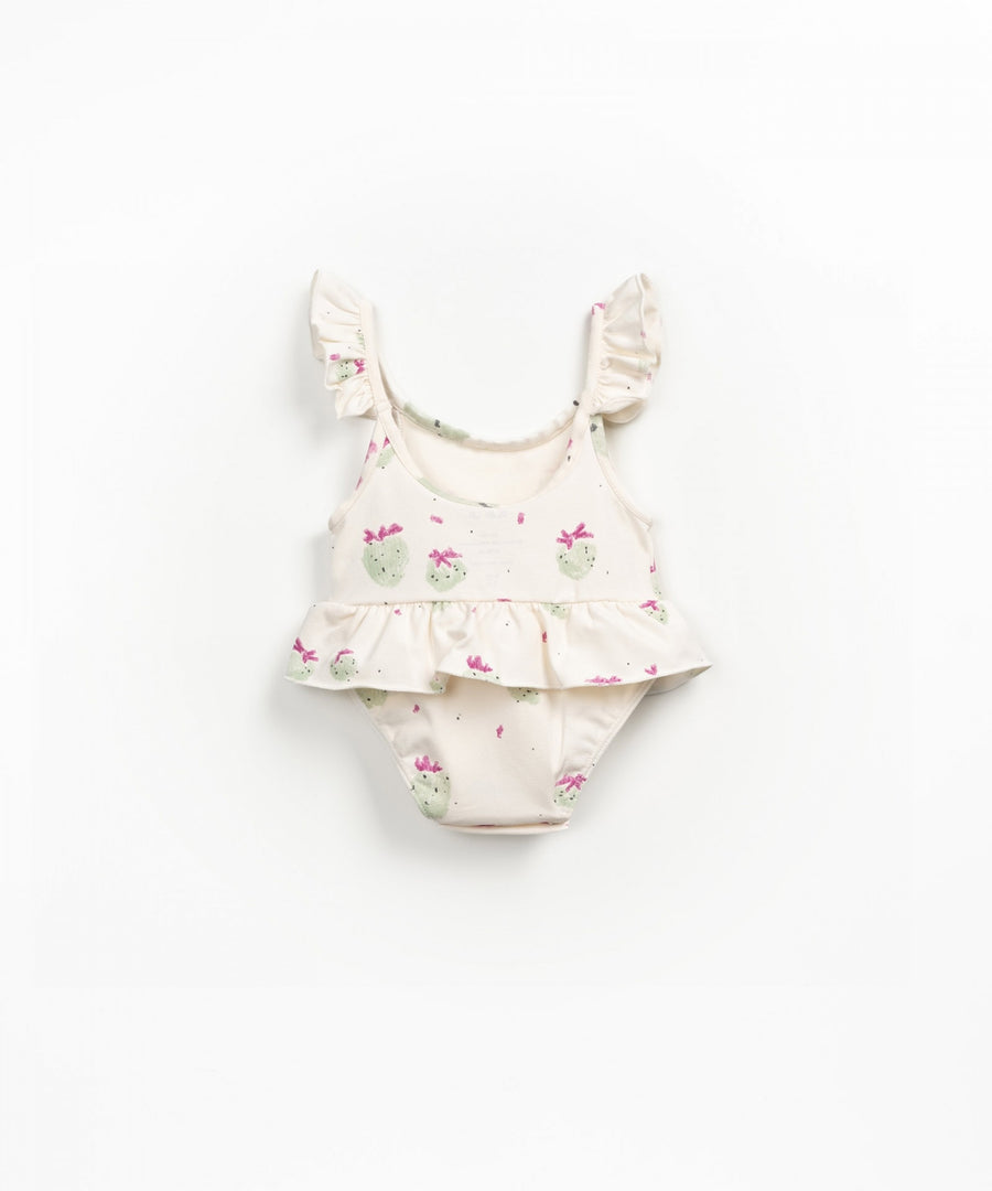 Swimsuit in Organic Cotton - Strawberries