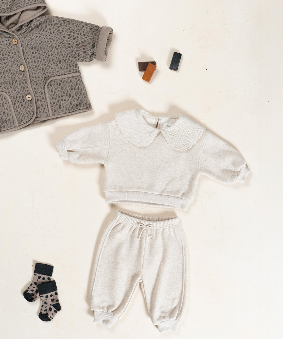 Fleece Pants with Waistband - Latte