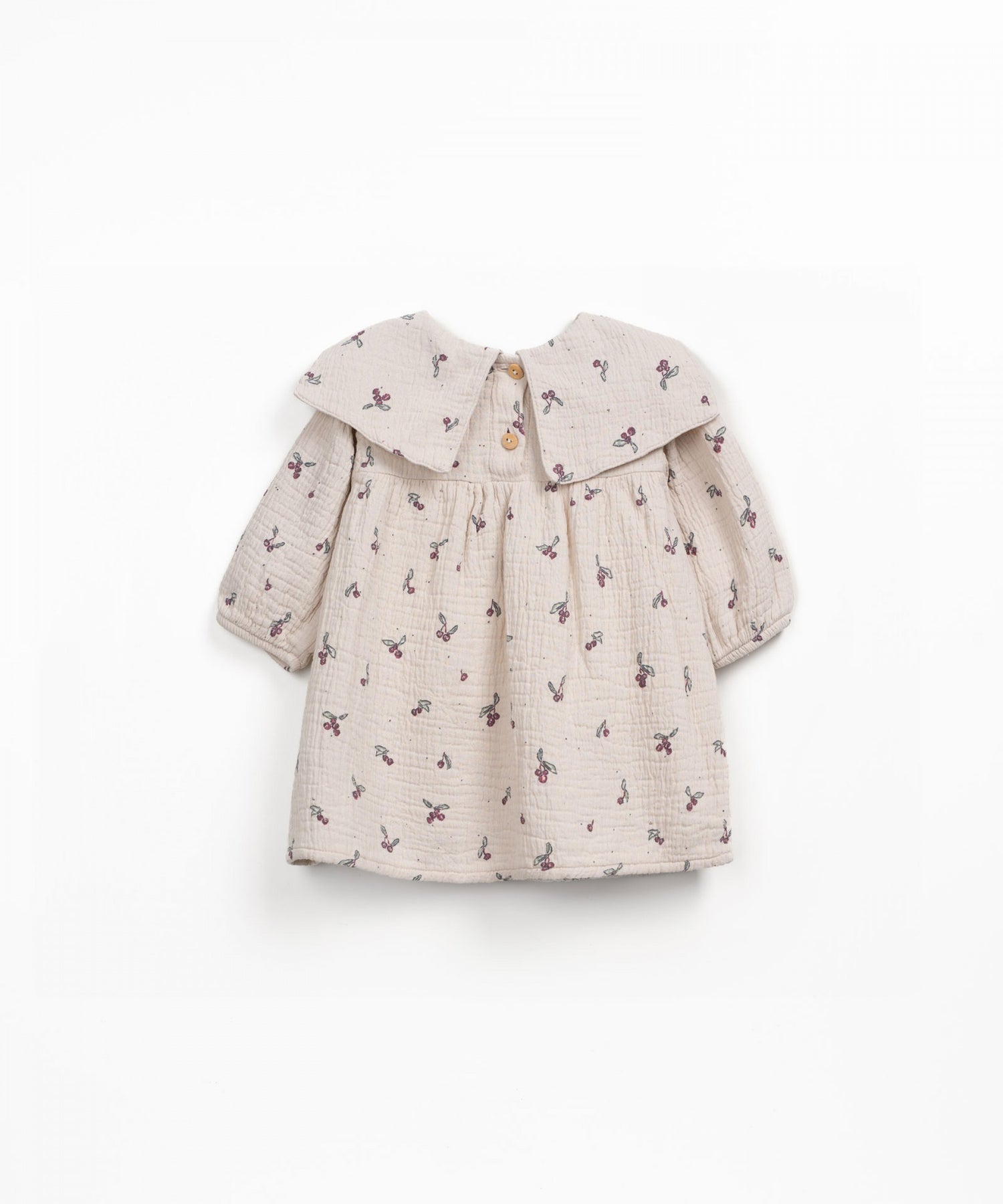 Woven Dress with Collar - Cherries