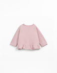 Organic T-Shirt with Frill - Dusty Rose