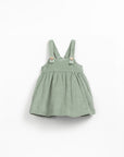 Corduroy Dress with Adjustable Straps - Sage