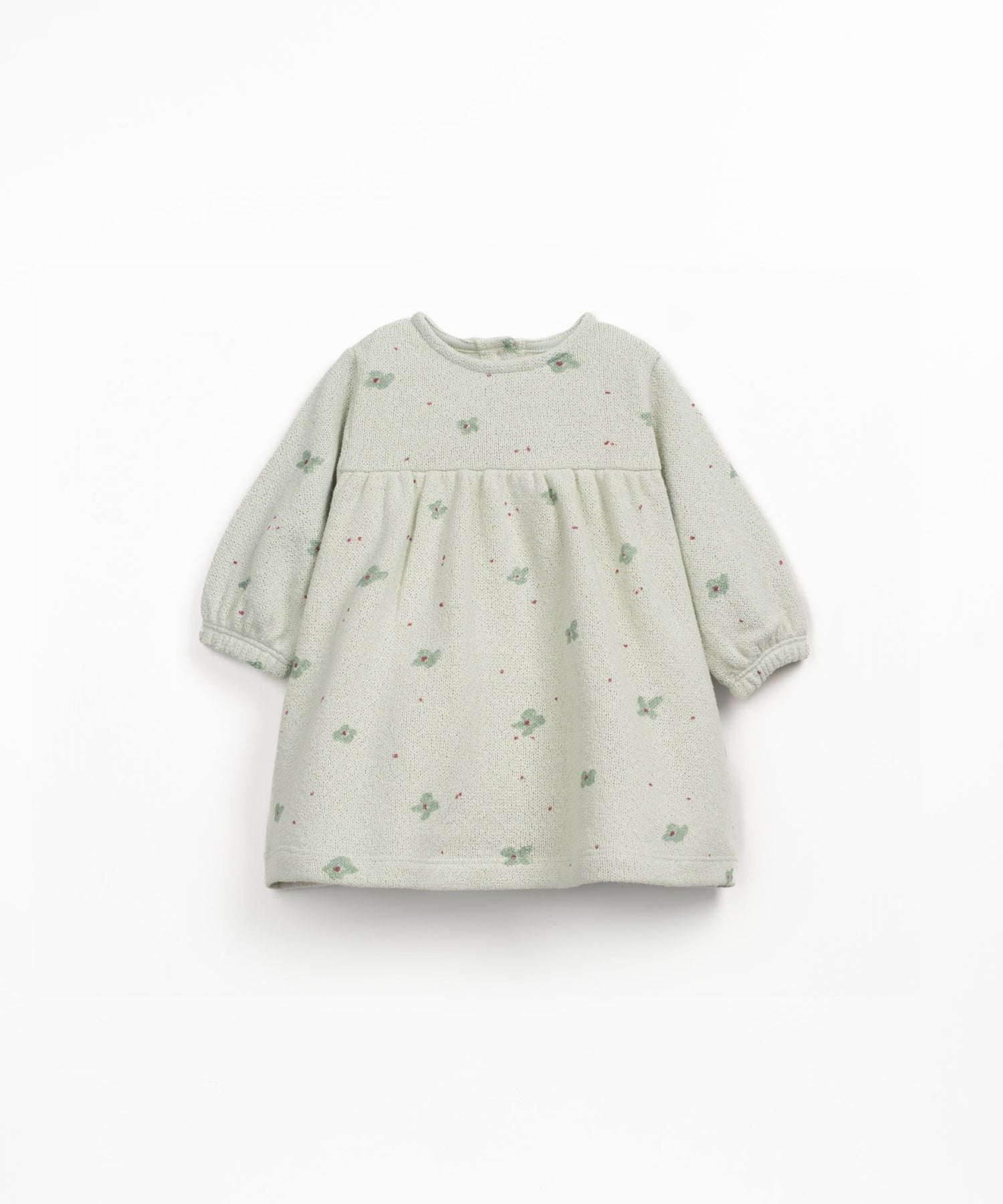 Jersey Balloon Dress - Pistachio Daisies