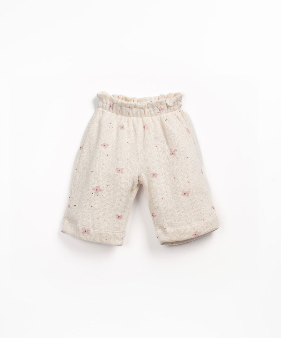 Wide Leg Jersey Trousers - Daisies