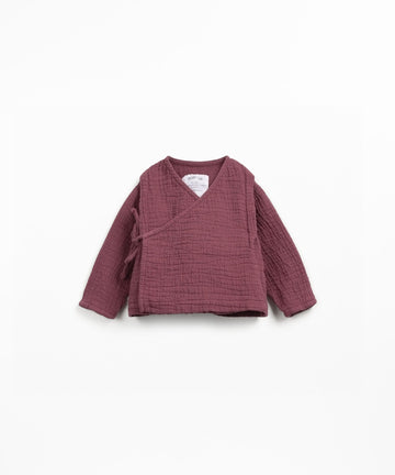 Woven Wrap Top -  Mulberry