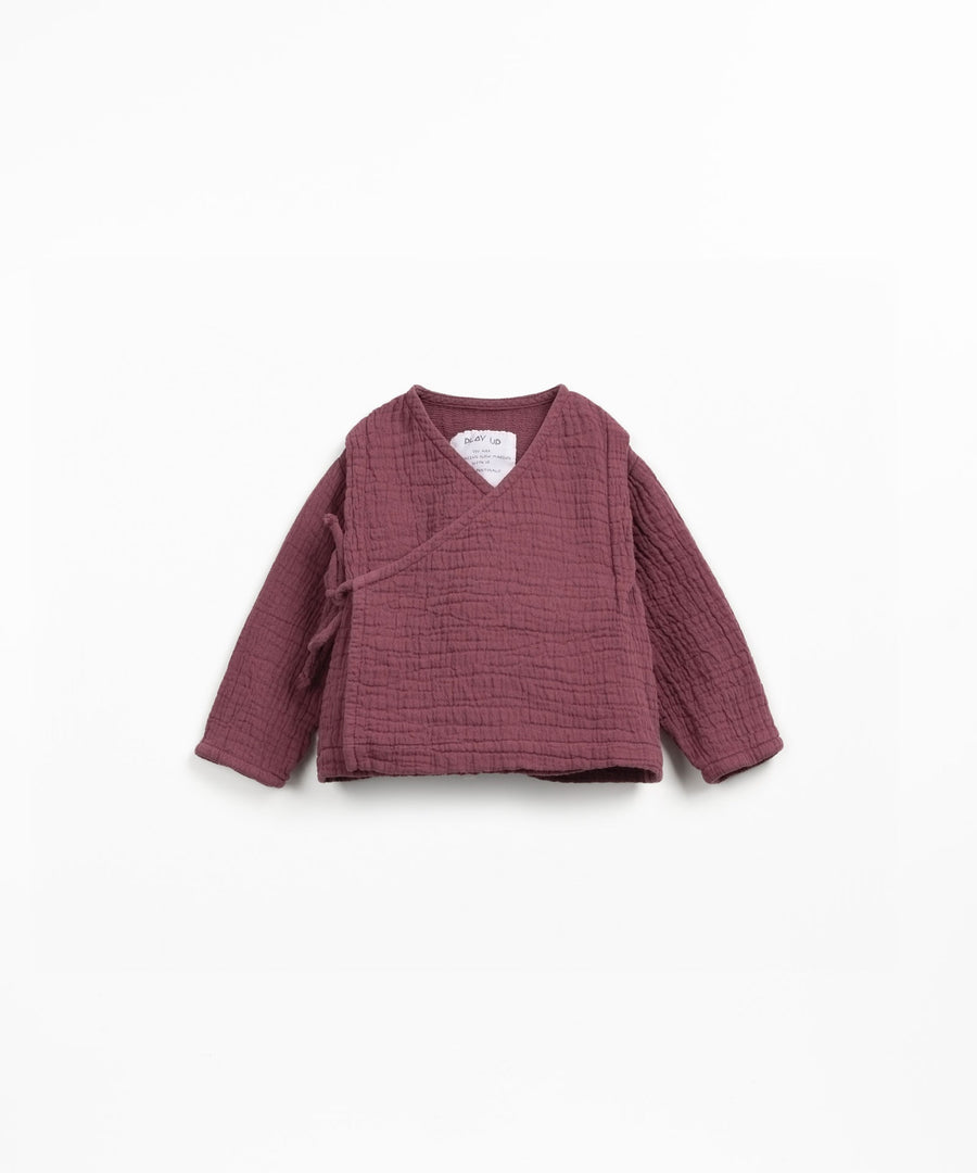 Woven Wrap Top -  Mulberry