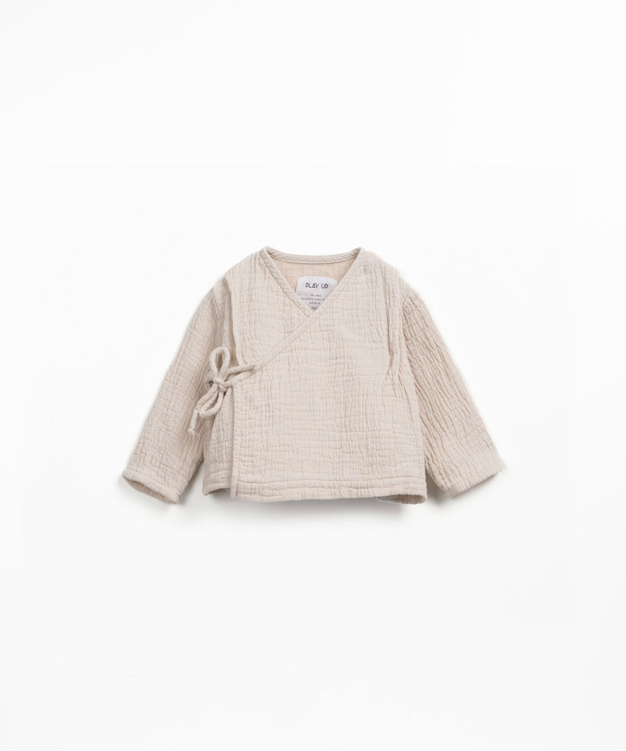 Woven Wrap Top - Latte