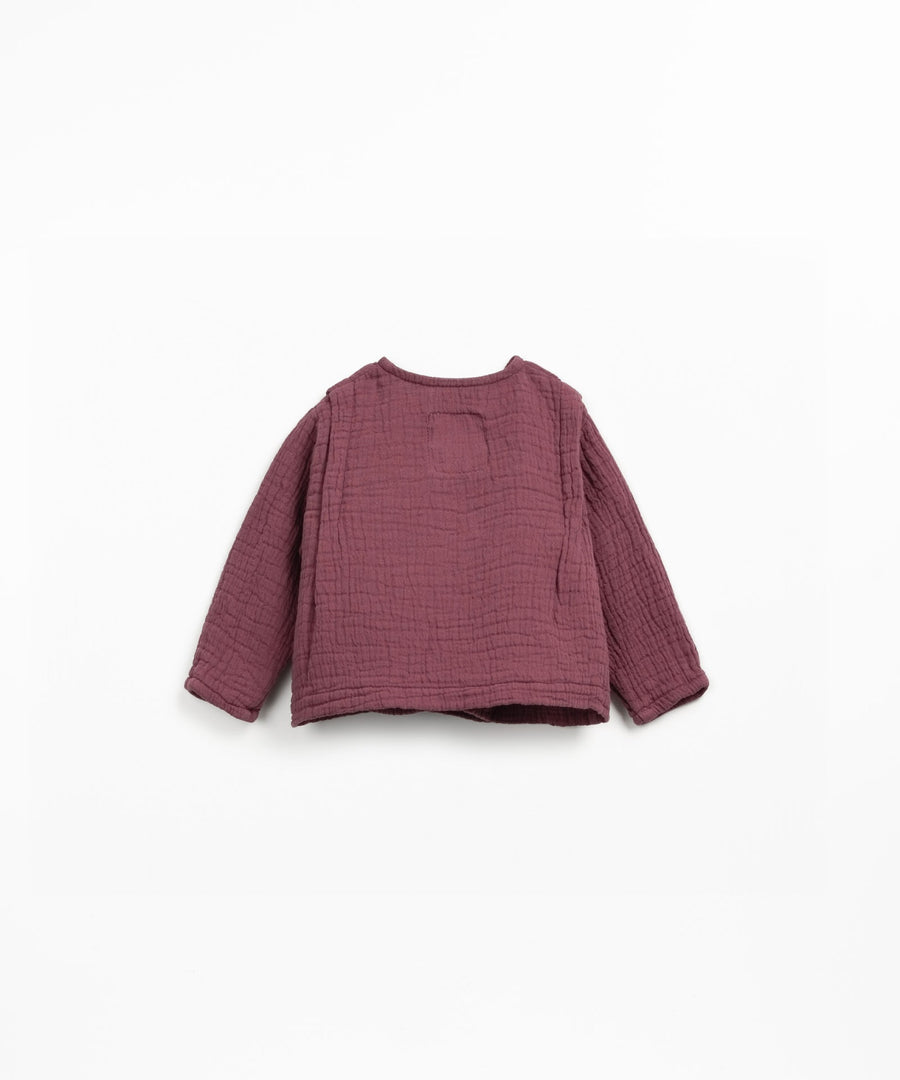 Woven Wrap Top -  Mulberry