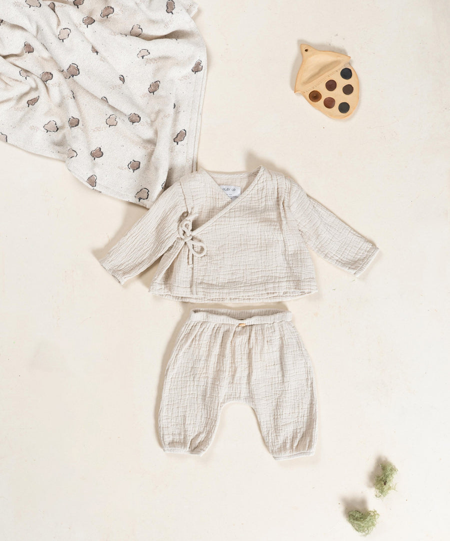 Woven Wrap Top - Latte