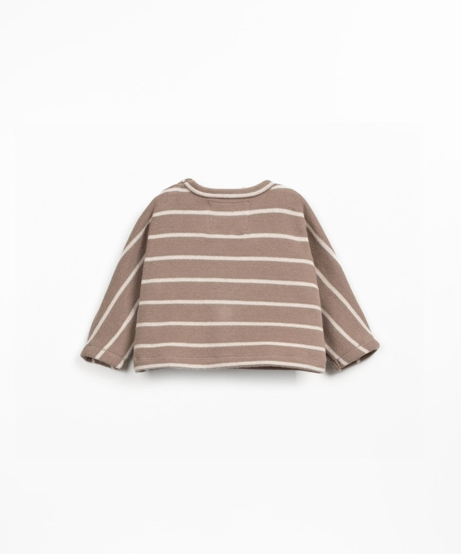 Striped Knit Sweater - Cocoa