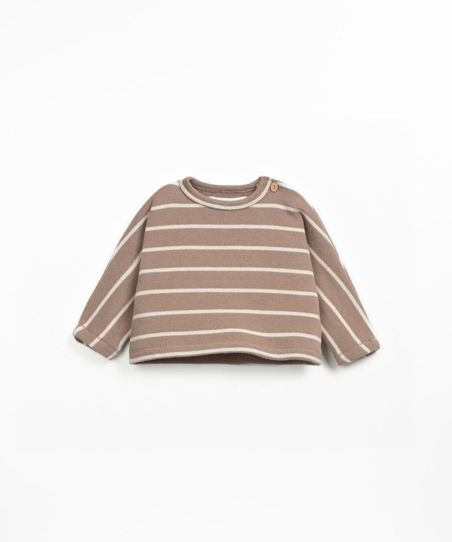 Striped Knit Sweater - Cocoa