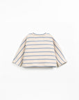 Striped Knit Sweater - Blues