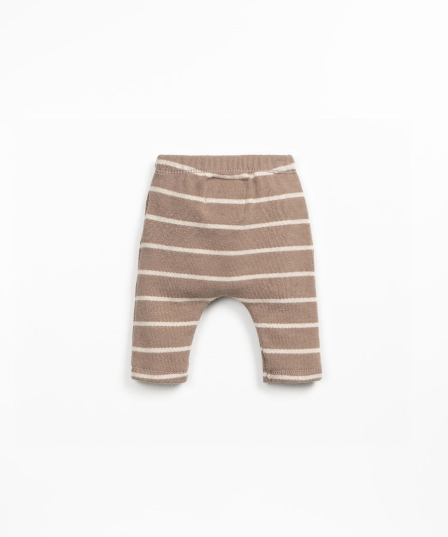 Striped Knit Leggings - Cocoa
