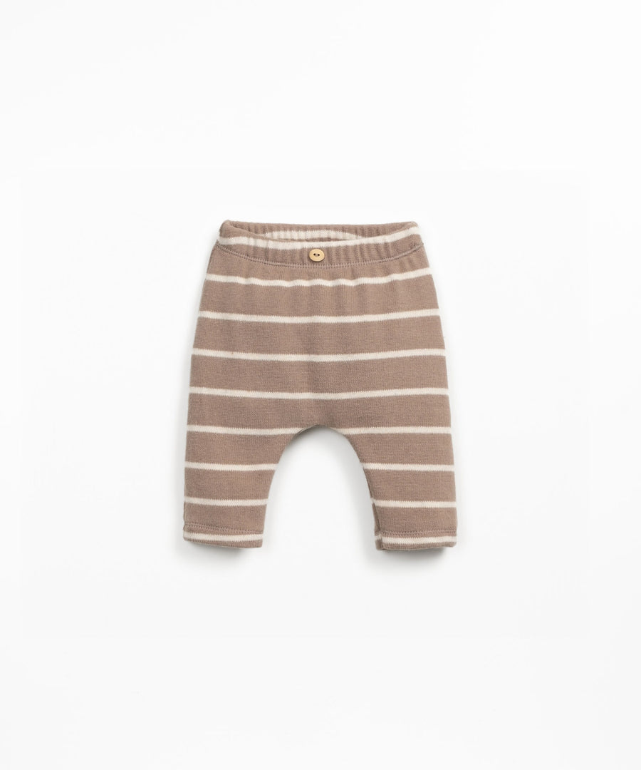 Striped Knit Leggings - Cocoa