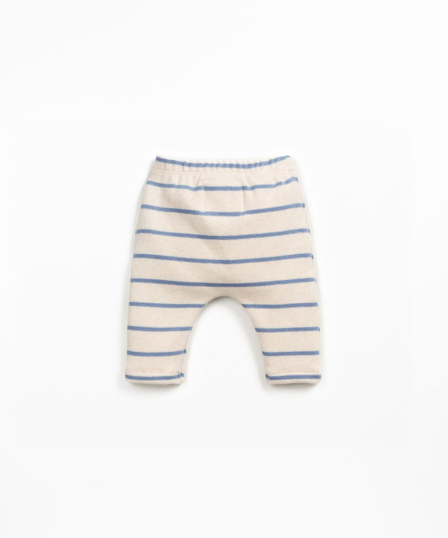 Striped Knit Leggings - Blues