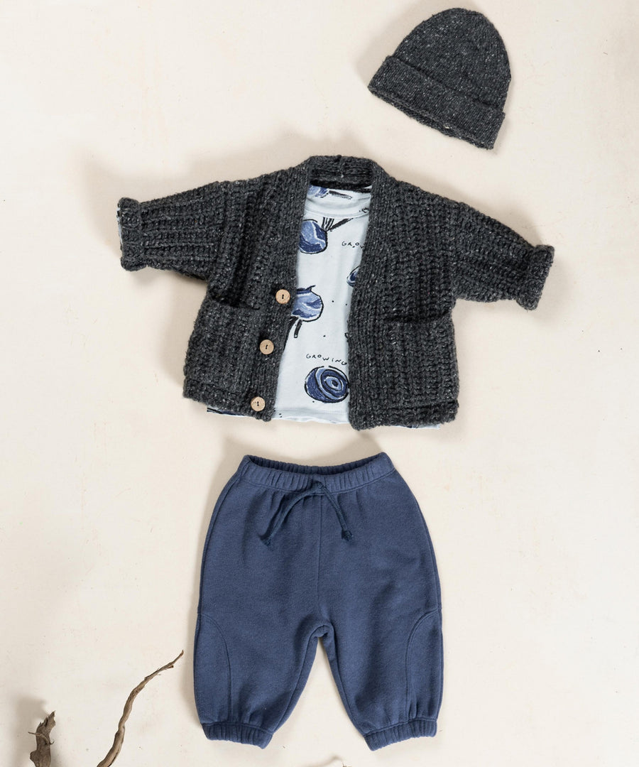 Sweatpants with Fleece - Denim Blue