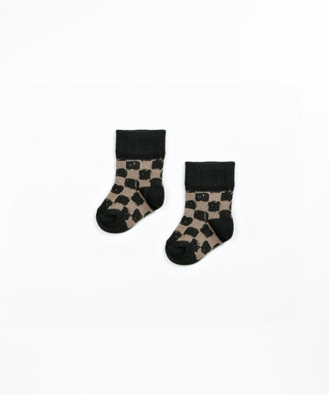 Organic Socks - Dark Checkered