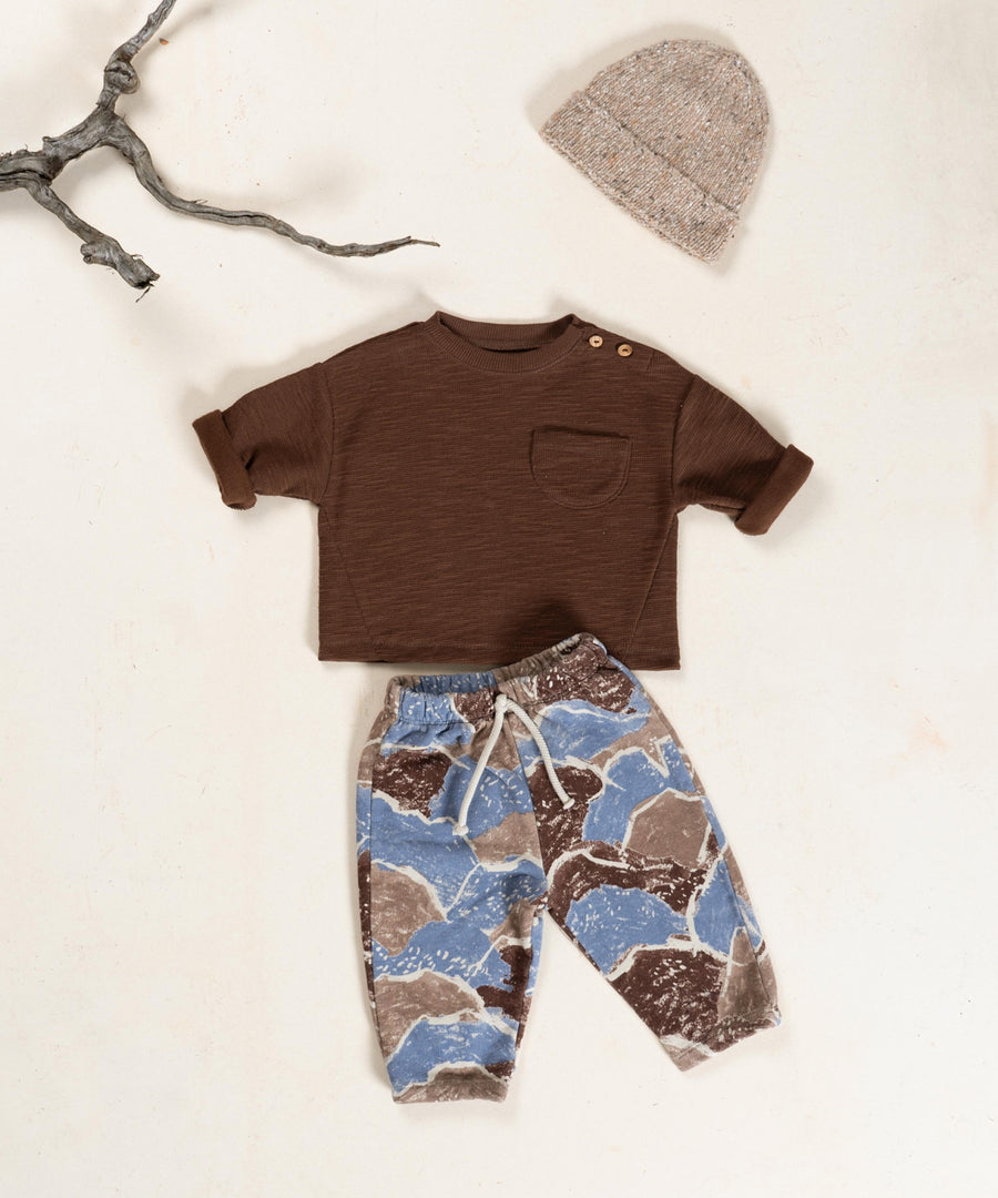 Flamé T-Shirt with Pocket - Chocolate