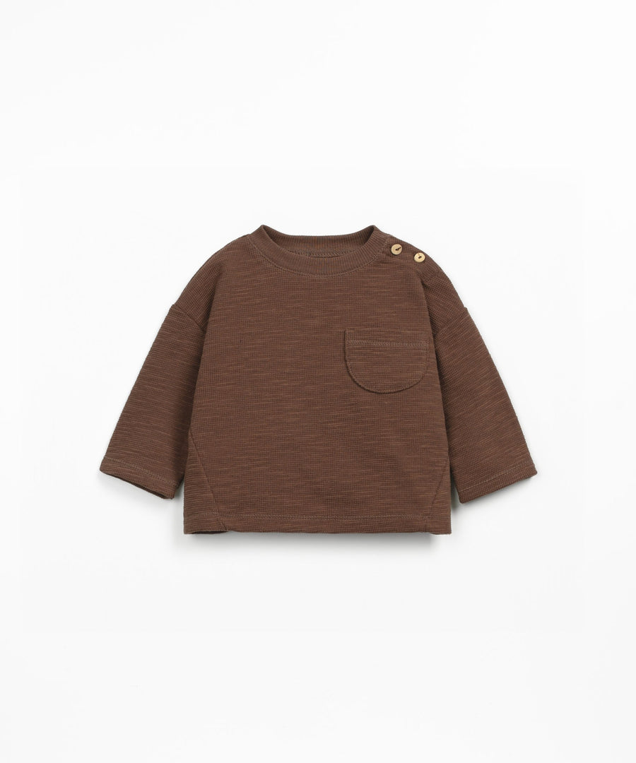 Flamé T-Shirt with Pocket - Chocolate