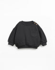 (Re)Play Yarn Crewneck with Pocket - Charcoal