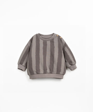 Crewneck Sweatshirt - Grey Stripes