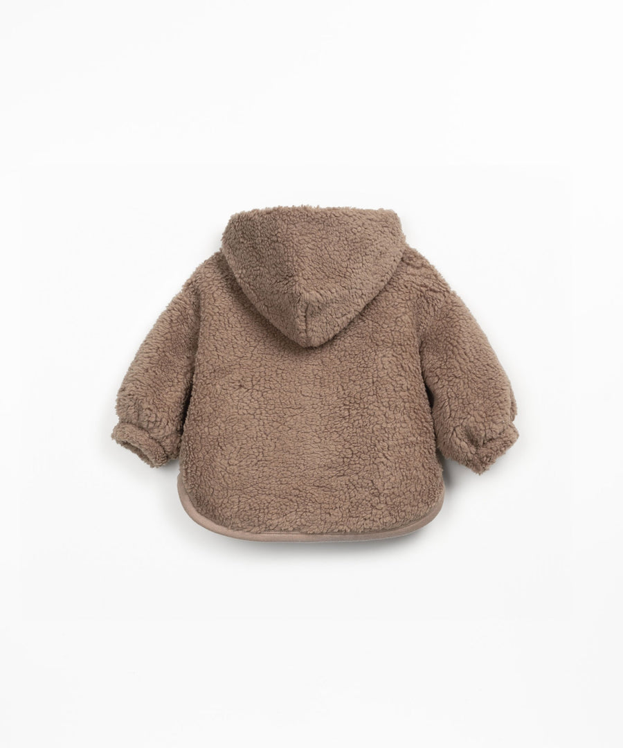 Faux Fur Hooded Jacket - Cocoa