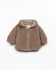 Faux Fur Hooded Jacket - Cocoa