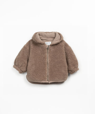 Faux Fur Hooded Jacket - Cocoa