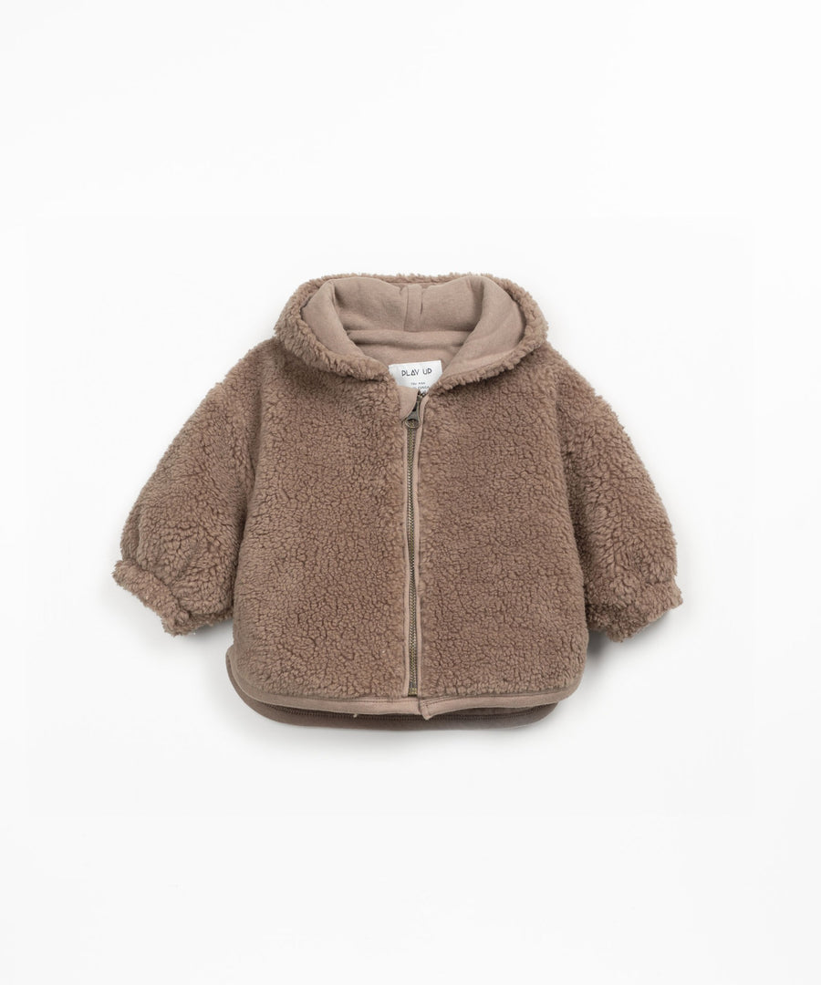 Faux Fur Hooded Jacket - Cocoa