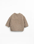 Knitted V-Neck Cardigan - Cocoa