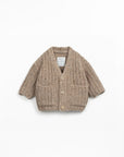 Knitted V-Neck Cardigan - Cocoa