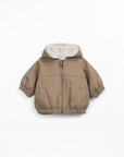 Waterproof Jacket with Furry Lining - Cocoa