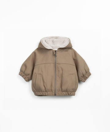Waterproof Jacket with Furry Lining - Cocoa