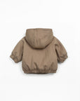 Waterproof Jacket with Furry Lining - Cocoa