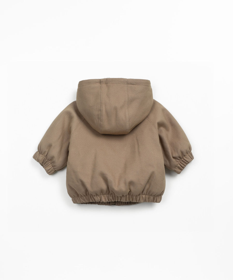 Waterproof Jacket with Furry Lining - Cocoa