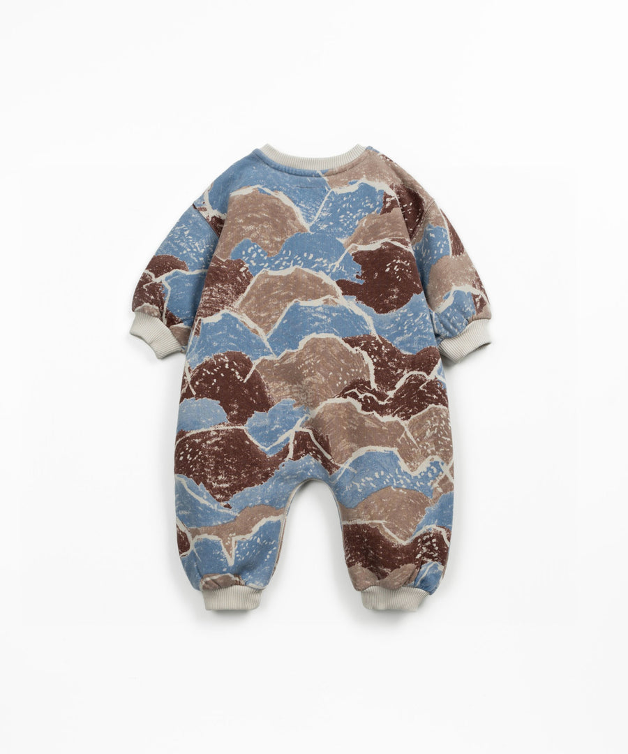 Jumpsuit with Inseam Opening - Mountains