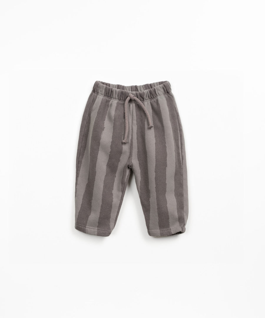 Sweatpants with Pocket - Grey Stripes