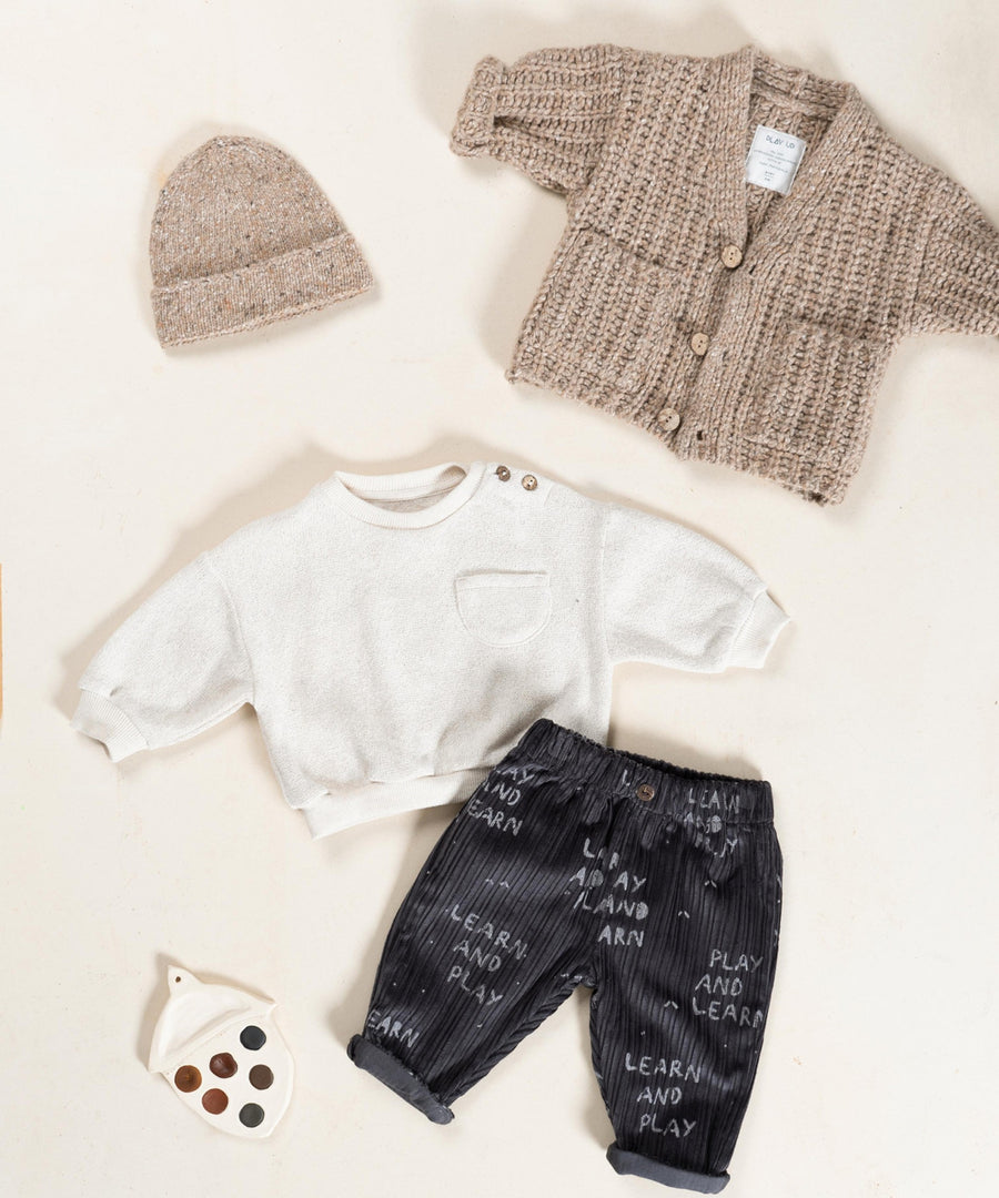 Knit Beanie with Fold-over - Cocoa