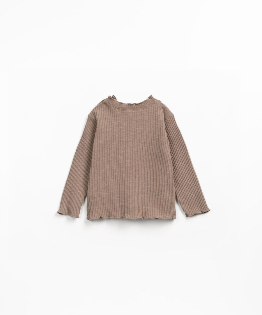 Rib Flamé T-Shirt - Cocoa