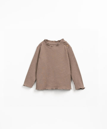 Rib Flamé T-Shirt - Cocoa