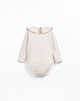 Organic Bodysuit with Collar - Latte