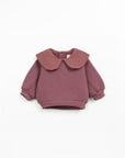 Sweatshirt with Collar - Mulberry
