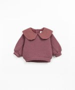 Sweatshirt with Collar - Mulberry
