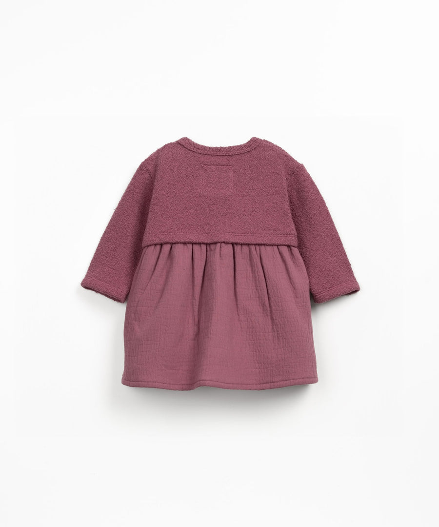 Dress in Jersey and Woven mix - Mulberry