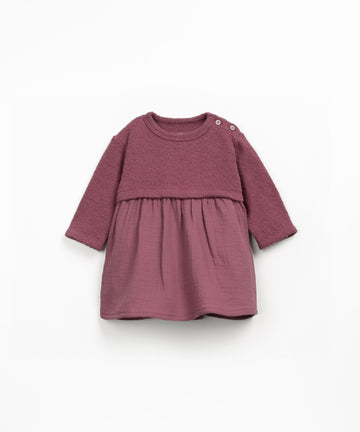 Dress in Jersey and Woven mix - Mulberry