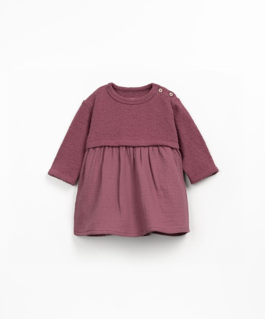 Dress in Jersey and Woven mix - Mulberry