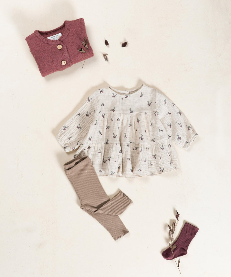 Rib Flamé Leggings - Cocoa