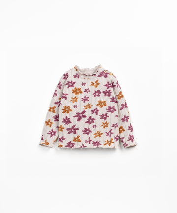 Printed Rib T-Shirt - Daisies