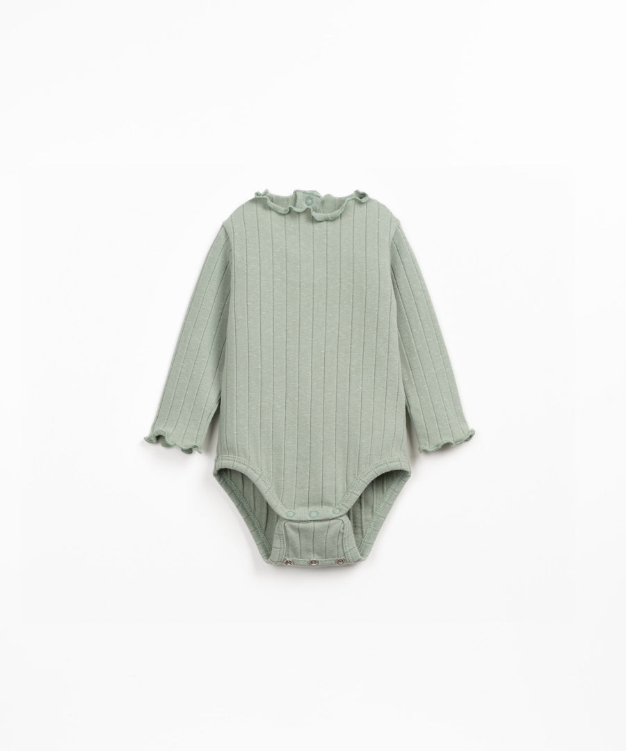 Ribbed Jersey Bodysuit - Sage