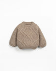 Knit Wool Sweater - Light Brown