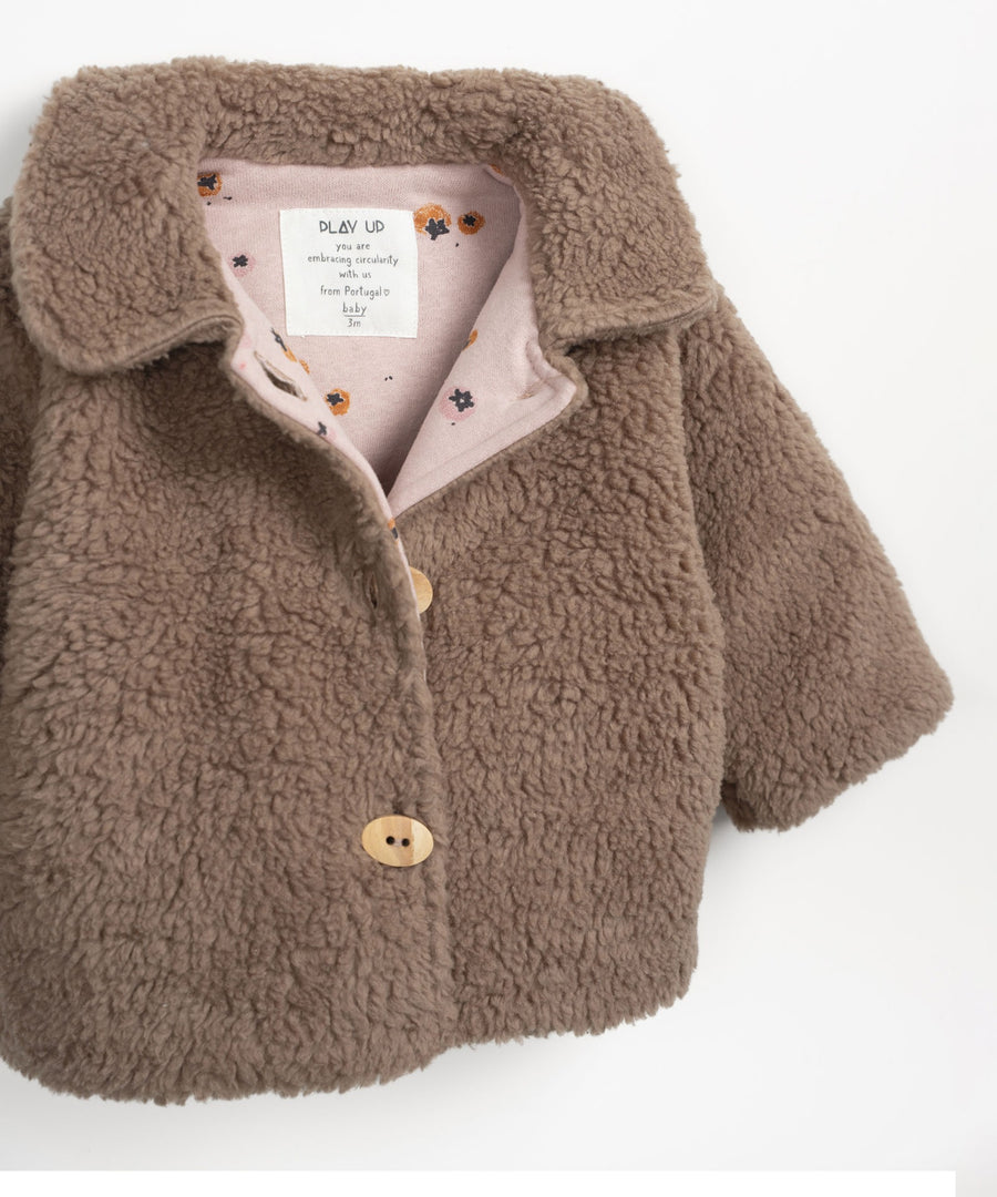 Fur Jacket with Lining - Cocoa